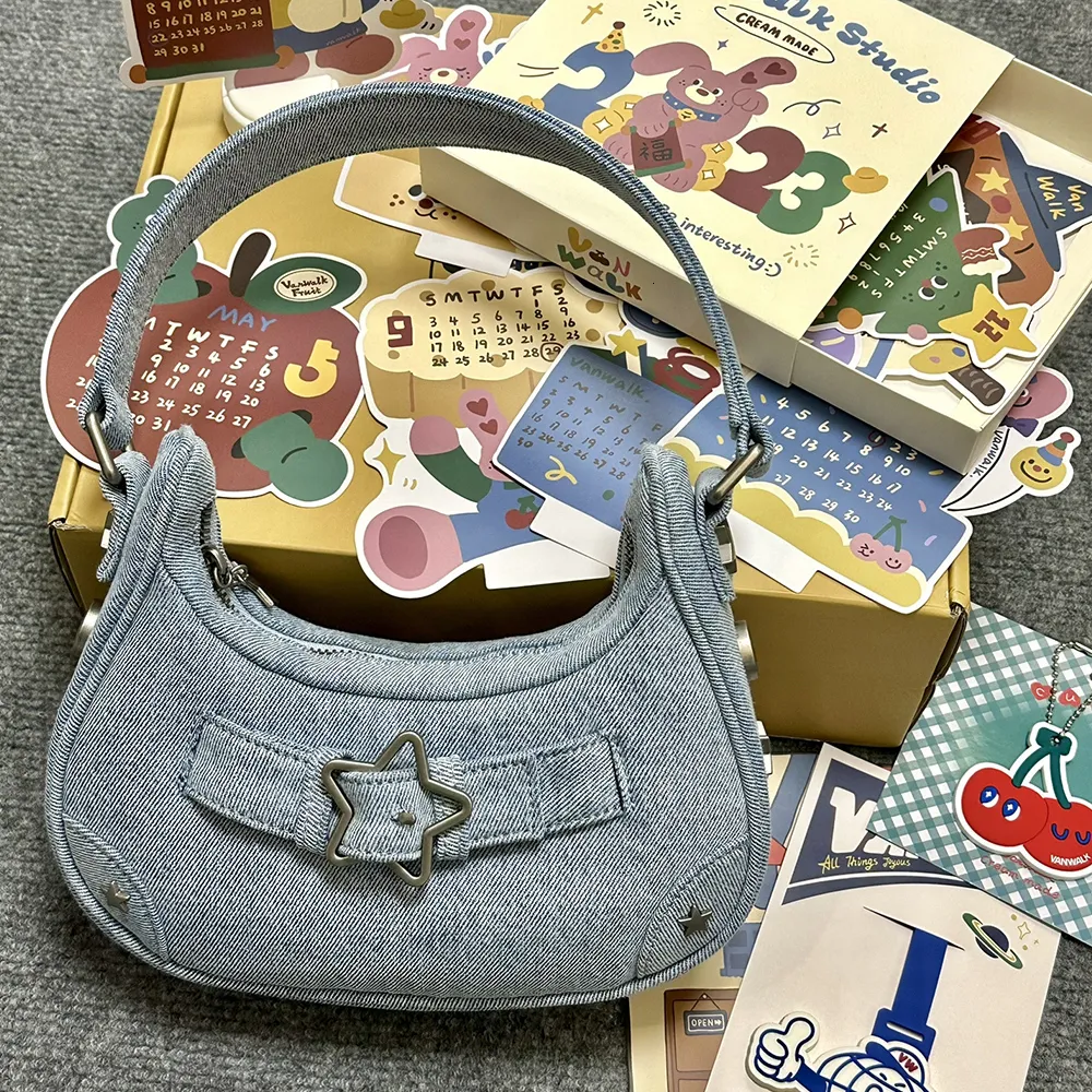 Y2k Vintage Star Shoulder clutches bag - Japanese PU Leather Y2k Vintage Star Shoulder clutches bag - Japanese PU Leather