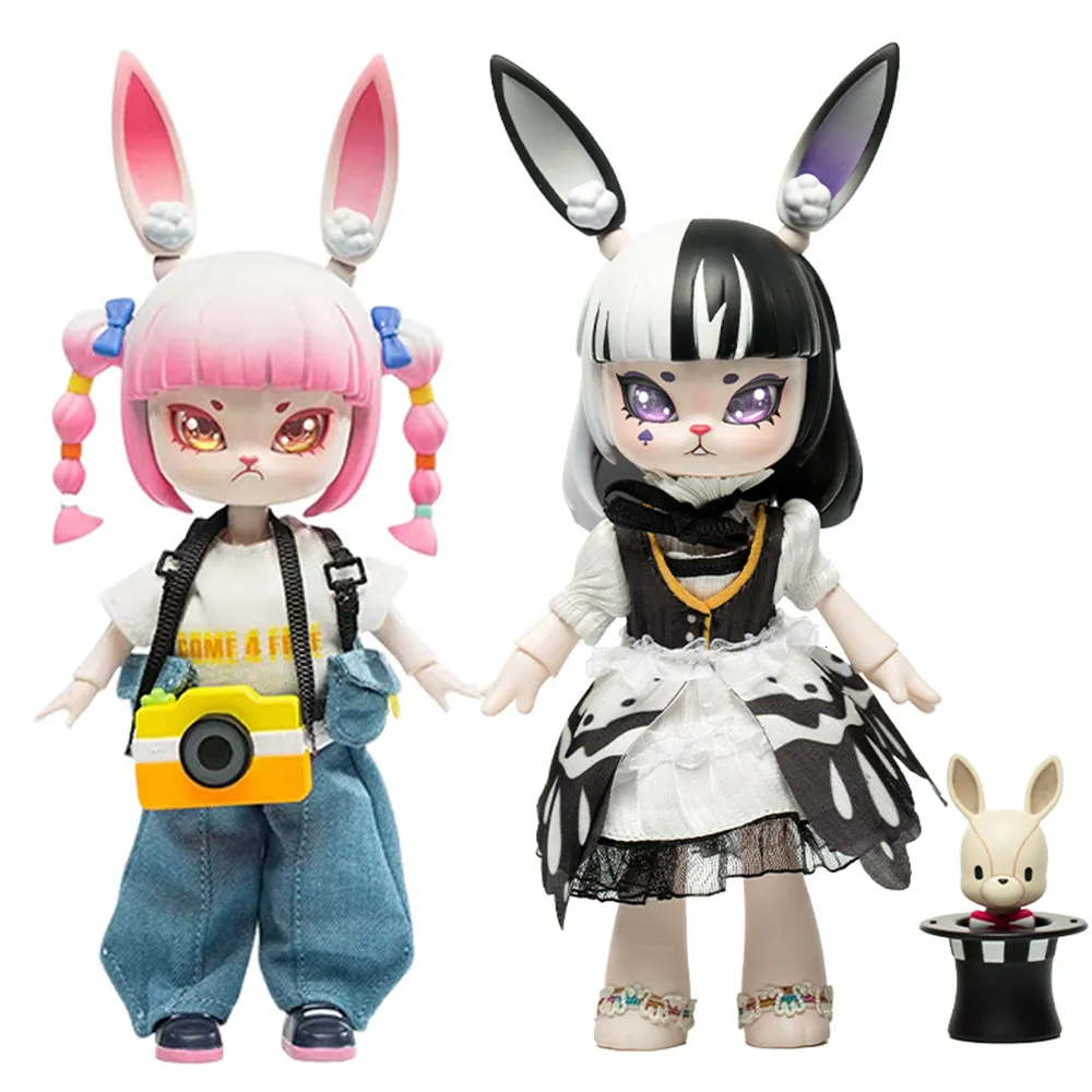 Puppen Bonnie Rabbit Bewegliche Puppe Niedliche Elfe Ob11 112 Bjd Figuren Modell Anime Kawaii Überraschungsgeschenk Spielzeug für Mädchen 230803