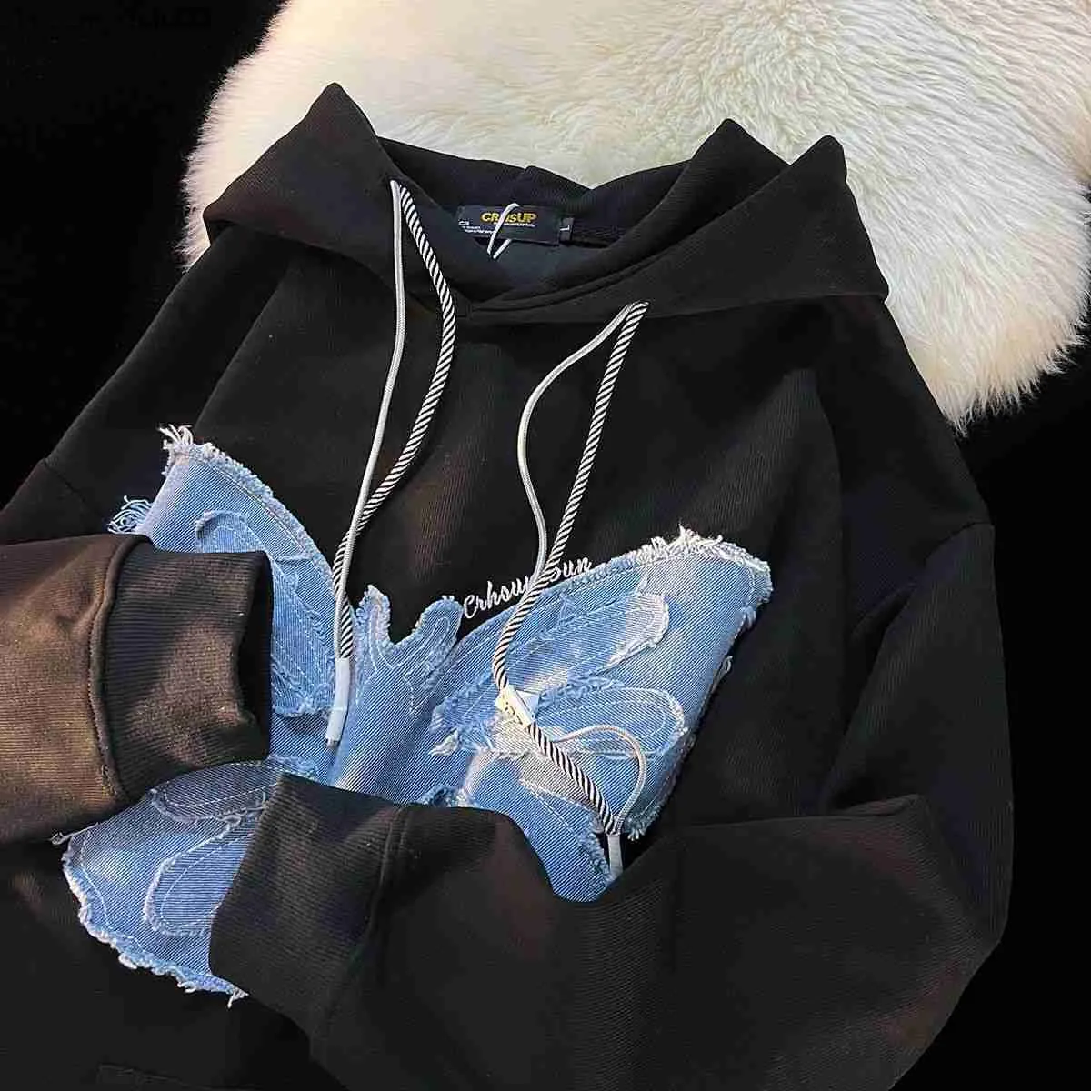 Butterfly patch hoodie sale