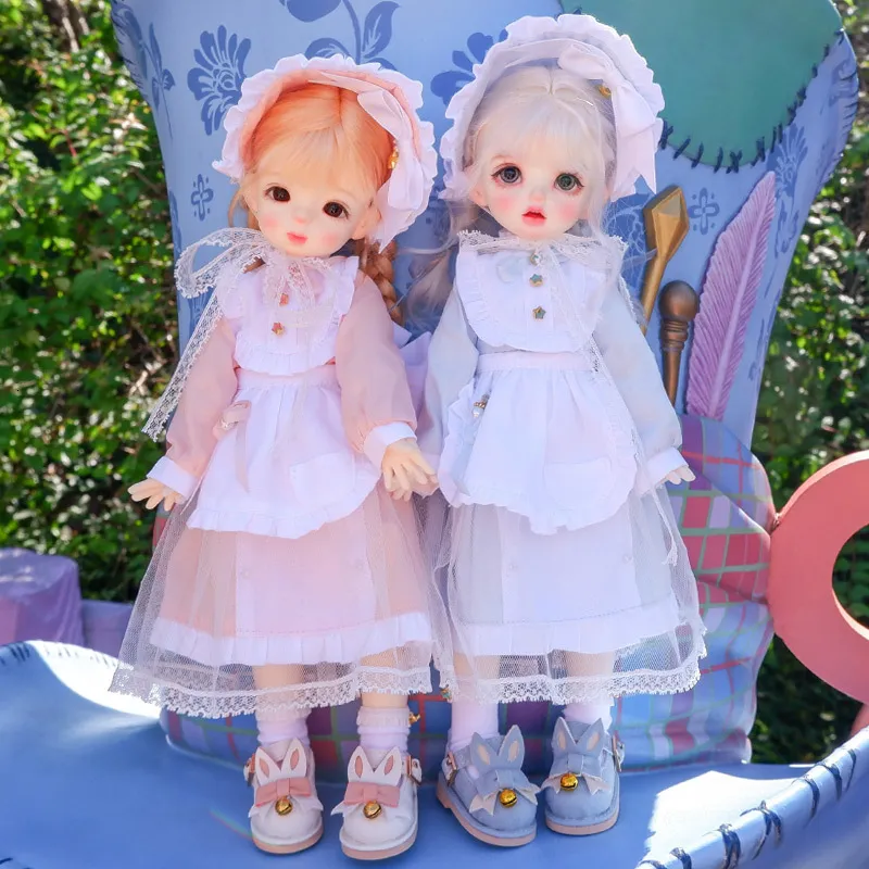 Bebekler 16bjd bebek kıyafetleri lolita elbise başlık çorap etekler büyük 16 yosd 30 cm sd aksesuar oyuncaklar 230803