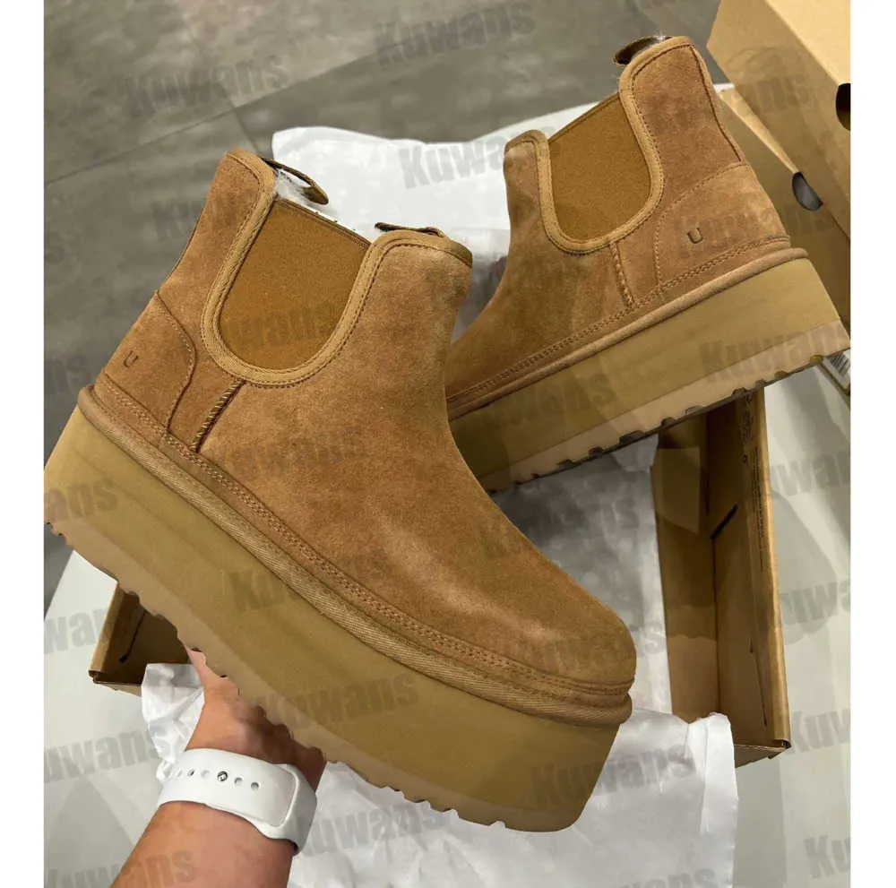 Chelsea Boots Neumel Platform zip suede women classic mini boot boot chestnut australia ankle snow sheege sheep comfort winter winter fur fuzzy size 35-40