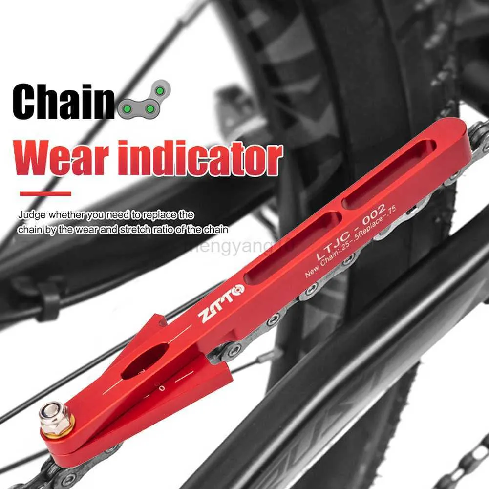 Verktyg Cykelkedjechecker Aluminiumlegering Mountain Bike Chains Gauge Reparationsverktyg Cykelkedjan Wear Checker Cycling Tillbehör HKD230804