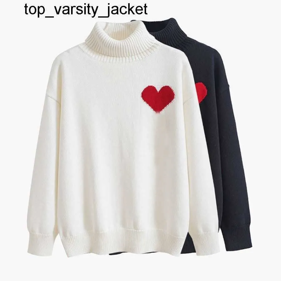 2023 Designer sweater love heart mens woman lovers couple cardigan round neck collar womens fashion brand letter white black long sleeve clothing pullover