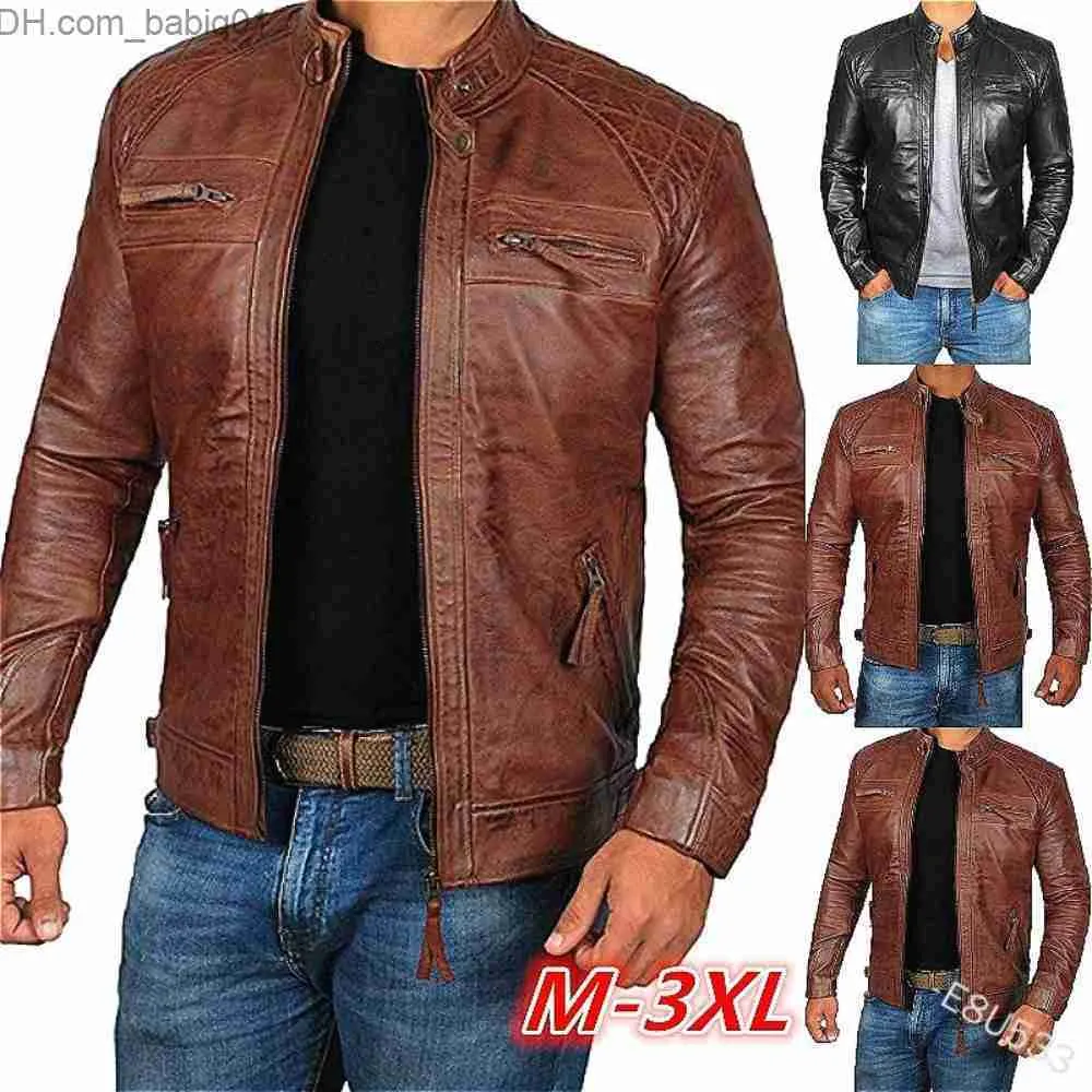 DHgate.com:Stand Collar Punk Mens Leather Jacket - Durable DHgate.com:Stand Collar Punk Mens Leather Jacket - Durable
