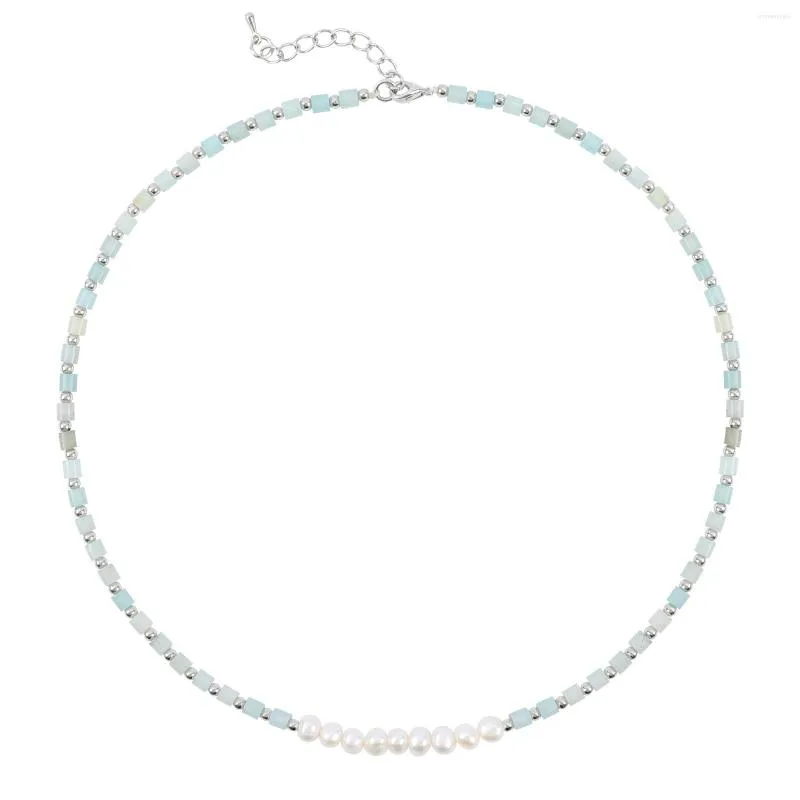 Chaînes NEKOL pierre naturelle perles collier pour femmes bijoux de luxe accessoires en gros mode perle dames bijoux