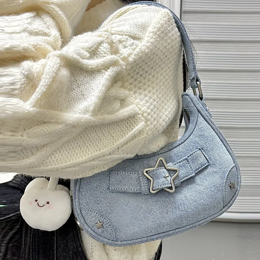Y2k Vintage Star Shoulder clutches bag - Japanese PU Leather Y2k Vintage Star Shoulder clutches bag - Japanese PU Leather