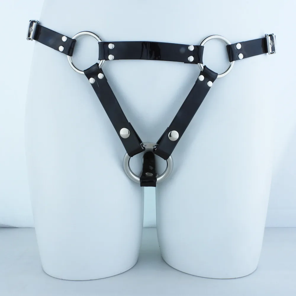 Chastity Devices Upgraded Adjustable Wear PU Belt Chastity Lock Device Accessories Cage Bondage Sexy Toys For_voghion.com