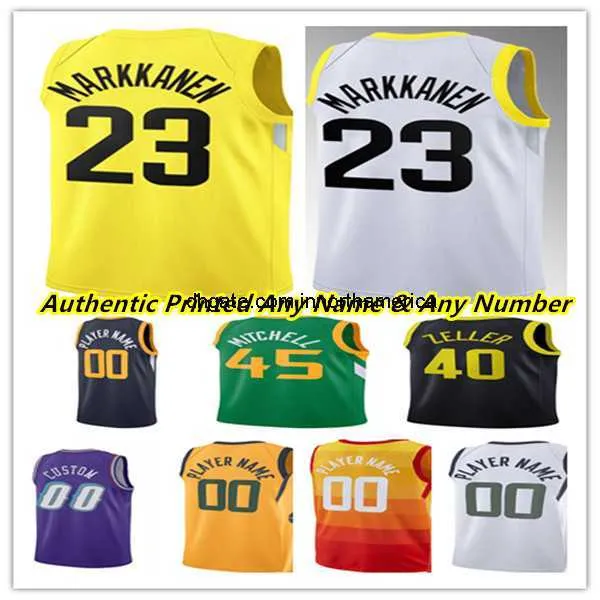 Lauri Markkanen Basketball Jerseys Clarkson Collin Sexton Malik Beasley Kelly Olynyk Mike Conley Rudy Gay Walker Kessler Jarred Vanderbilt Malone