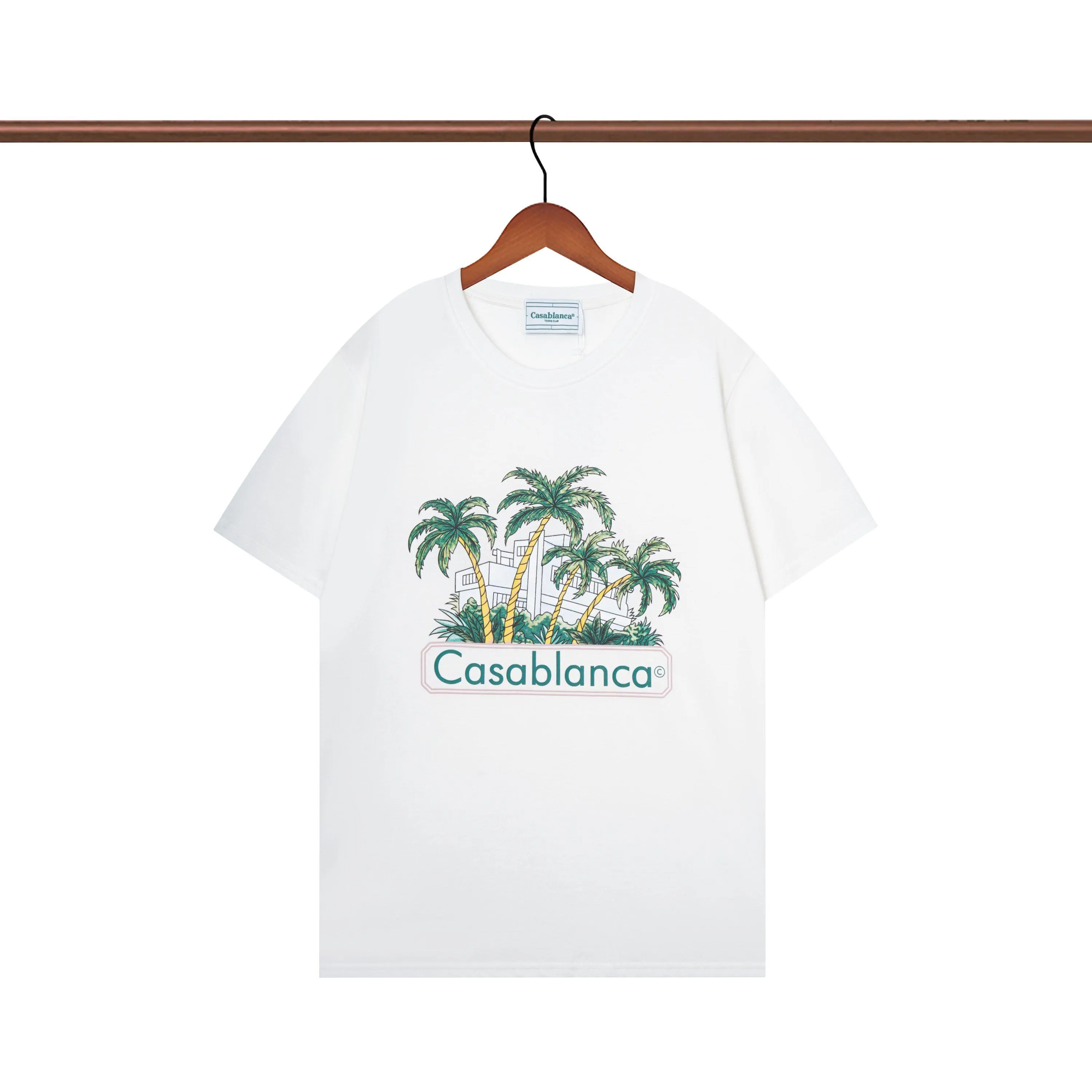 T-shirts pour hommes Casablanc Shirt Hommes T Designer Coton Marque De Luxe Vêtements Tendance Européenne Américaine Design Imprimante D'été À Manches Courtes Dhhqz