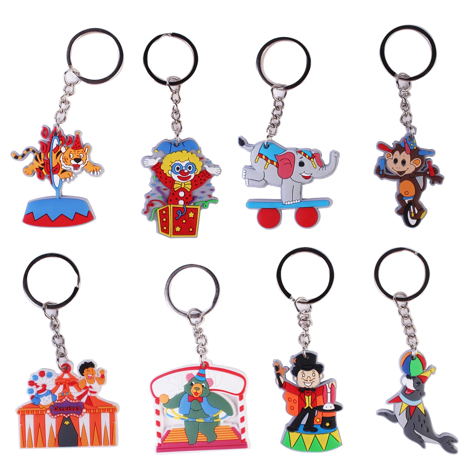 8 Unique Circus 3d Keychain For Kids Parties Perfect For Carnival