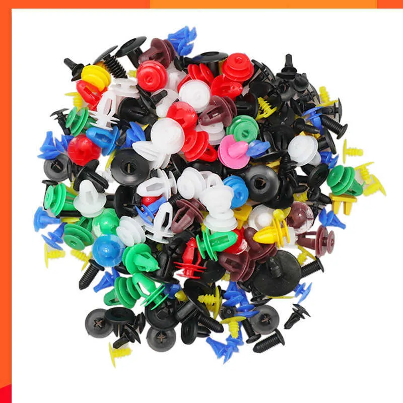 Nouveau 100/200 pièces Auto attache mélange aléatoire universel voiture garde-boue Clips en plastique pare-chocs décoration intérieure Auto porte panneau doublure