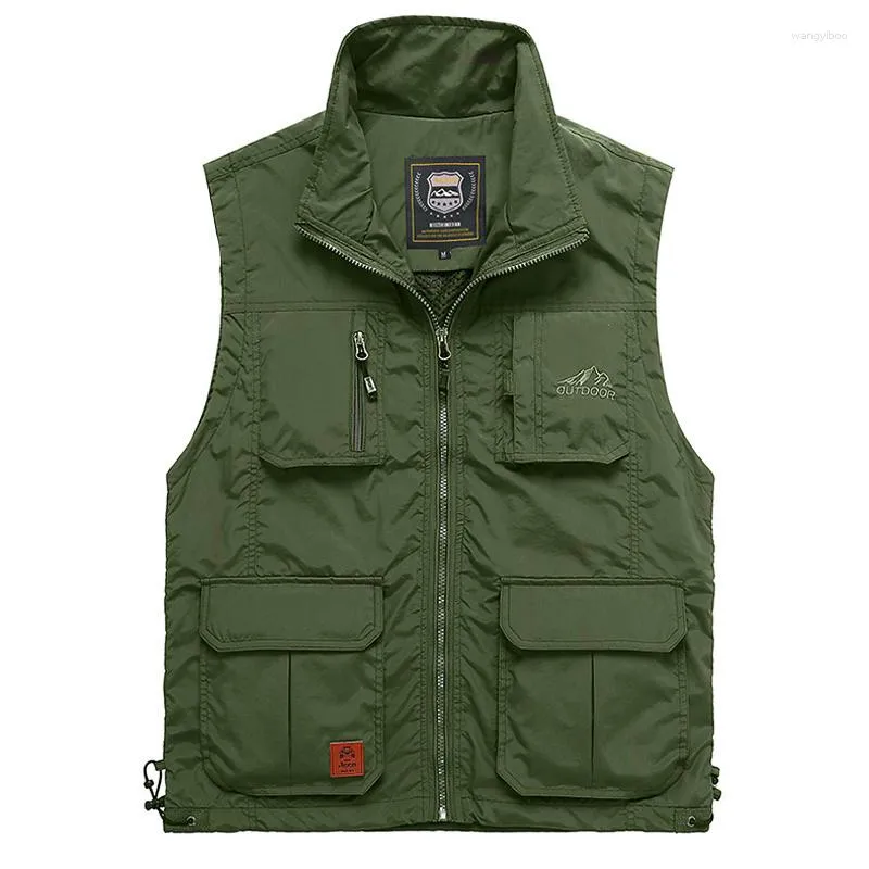 Mens Sleeveless Work Vest For Summer Tactical Military Hunting And