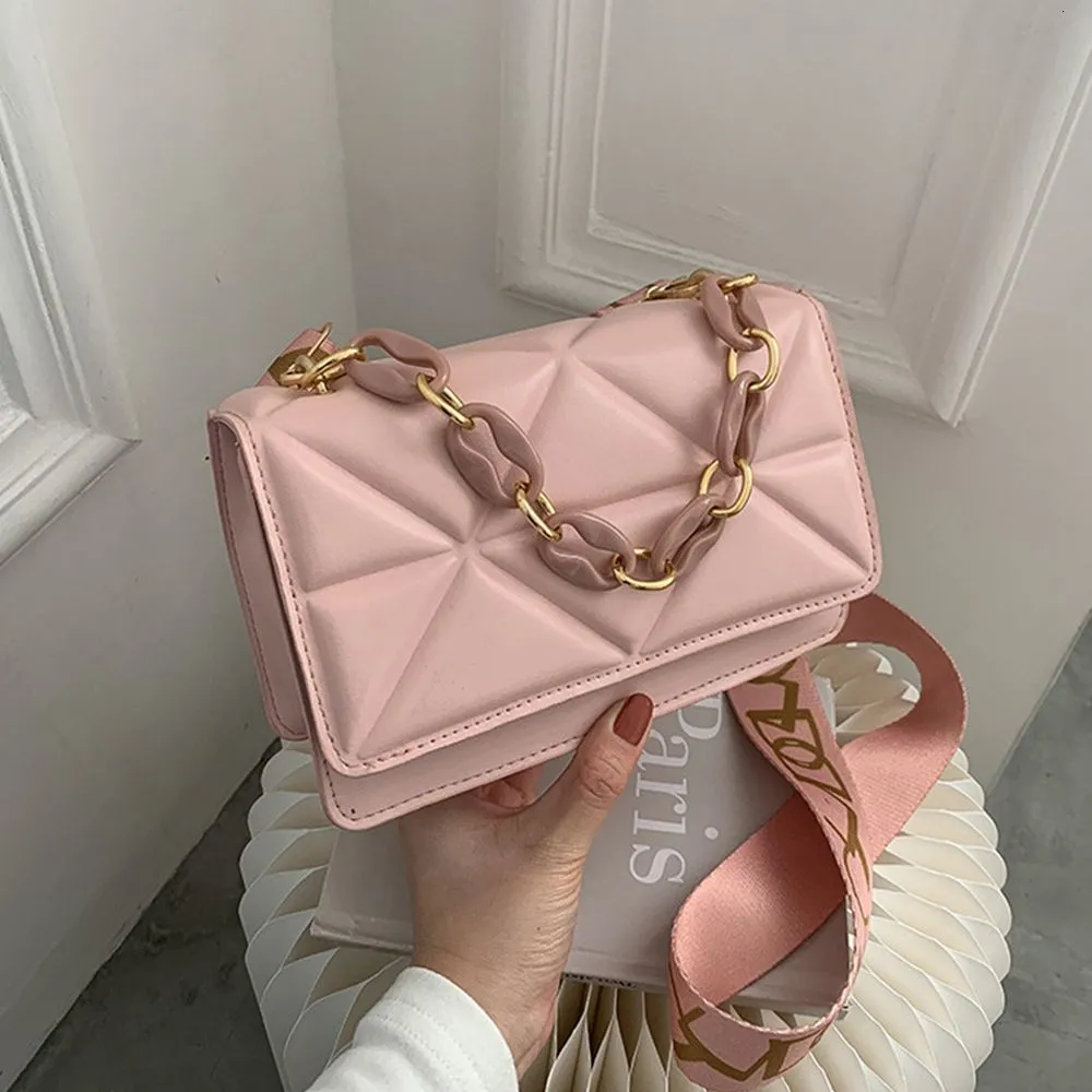 Evening Bags Winter Large Shoulder for Women Stone Pattern PU Leather Crossobdy Brand Pink Tote Handbags Chains Shopper Clutch Purs 230804