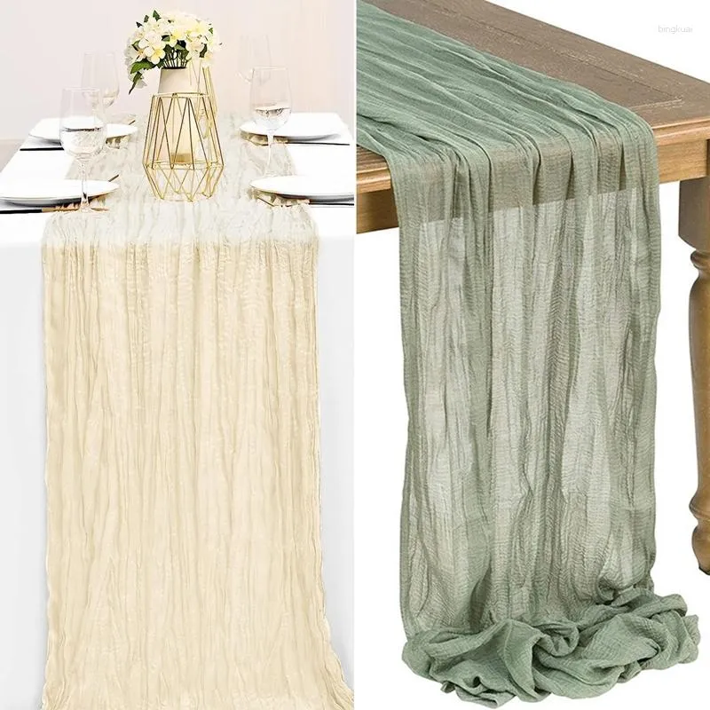 Bordduk GASE Runner Dinning Decoration 90 400 cm Rustic Country Boho Beach Wedding Party Decor Christmas Runners