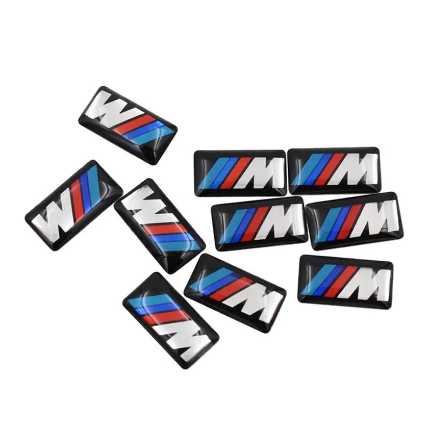 50 PCS LOT Insigne De Roue De Véhicule De Voiture M Sport 3D Emblème Autocollant Stickers Logo Pour BMW Série M M1 M3 M5 M6 X1 X3 X5 X6 E34 E36 E6 Voiture S215c