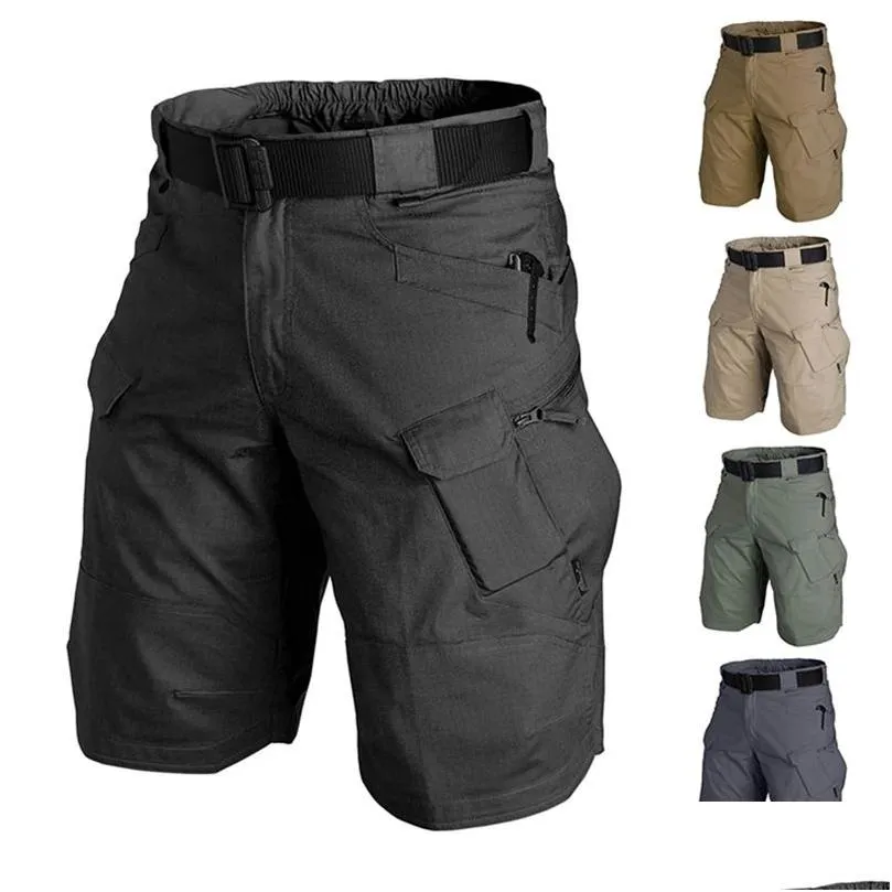 Men'S Shorts Men Urban Military Tactical Outdoor Waterproof Wear Resistant Cargo Quick Dry Mti Pocket Plus Size Hiking Pants 220621G Dhsne