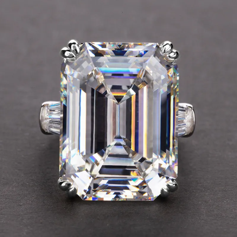 Обручальные кольца Huitan Simple Shiny Big Rectangle Циркон Женский WhitePink Stones Доступные свадебное кольцо высшего качества Lady 230803