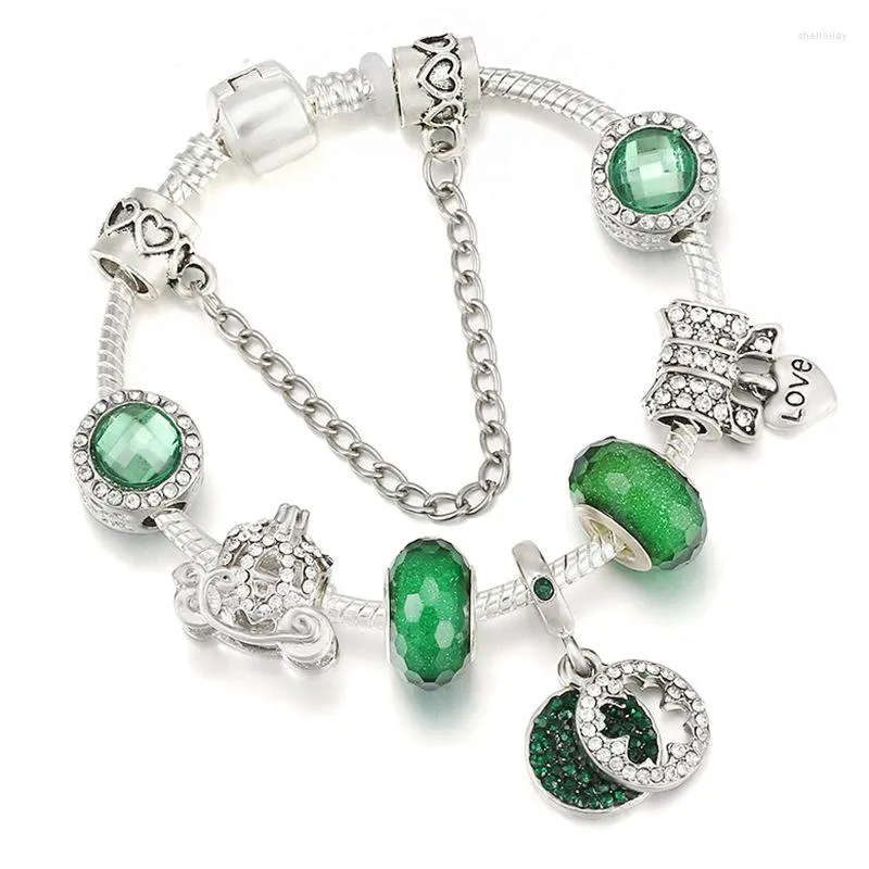 Filo verde gioielli dolce vetro fai da te perline braccialetto originale ragazze zucca carrello accessori moda regalo