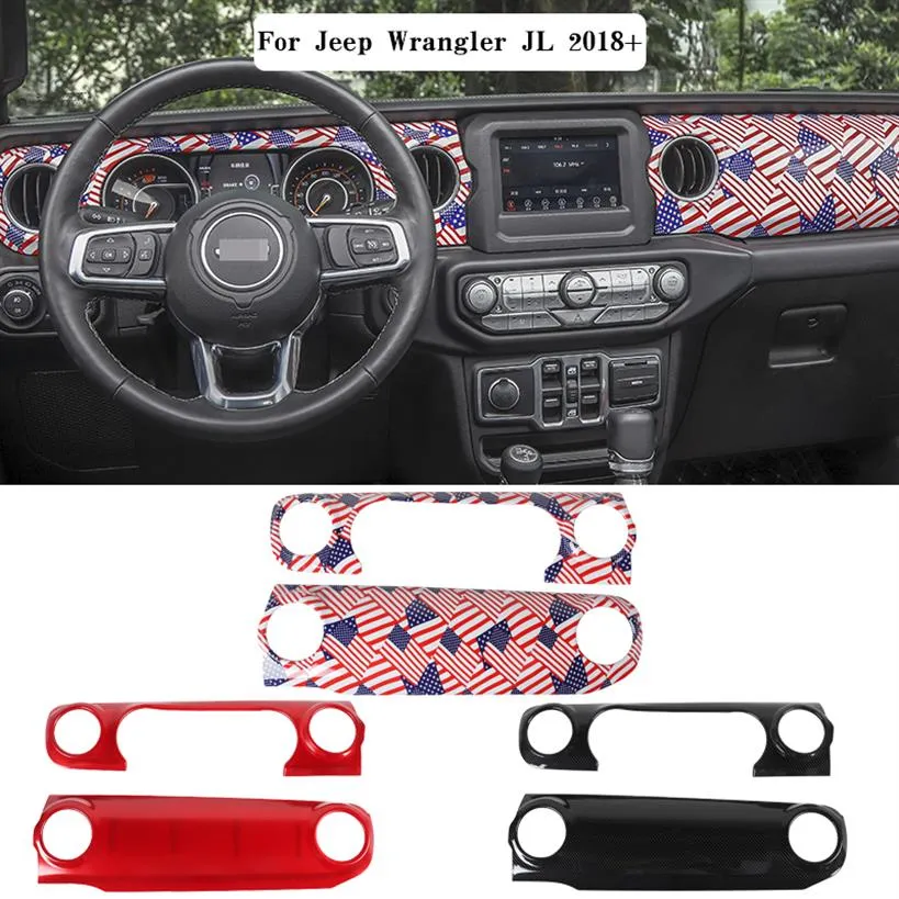 Car Dashboard Control Panel Gear Shift Panel Cover Automotive Interior Stickers For Jeep Wrangler JL Sahara236N