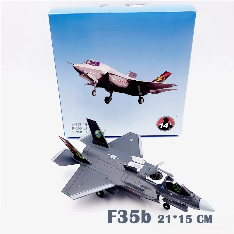 Aeronave Modle 1/72 U.S. Marine Corps F35B Vertical Takeoff and Landing F35 Alloy Simulation Fighter Aircraft Model Ornaments Collection 230803