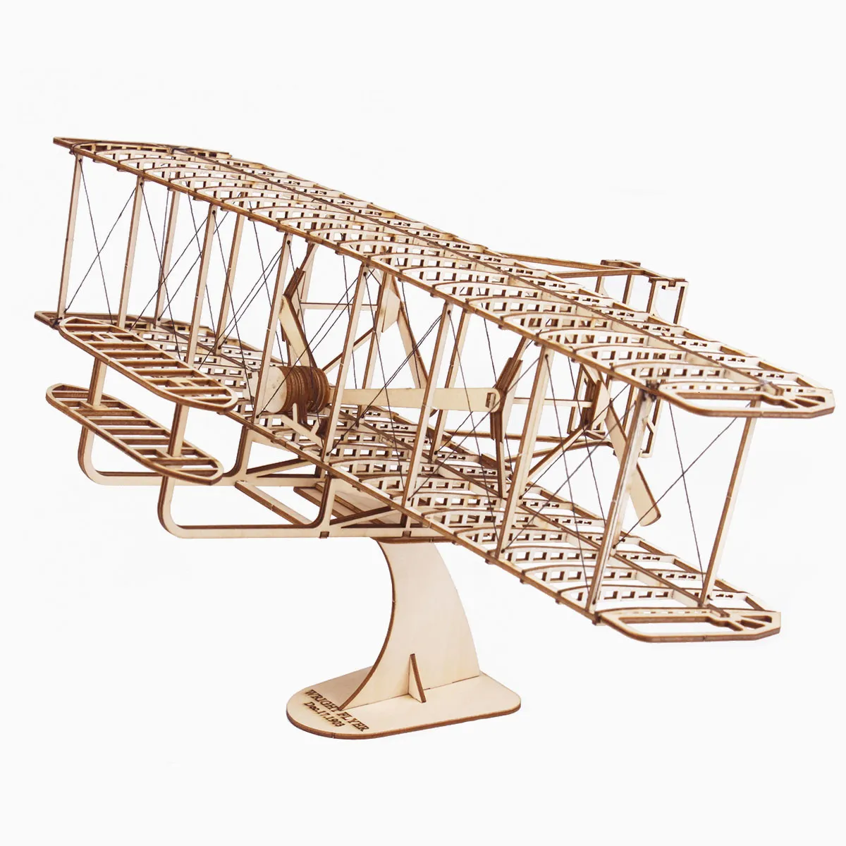 Flugzeugmodell Flugzeugmodell Holzflugzeug Spielzeugbausatz Gebäudesammlung Wright Brothers Flyer Flugzeug 3D-Holzmontagepuzzle für Kinder Erwachsene 230803