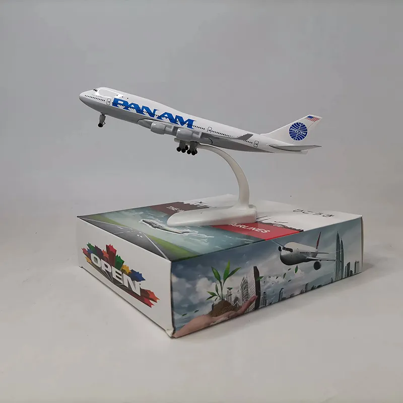 Aircraft Modle Diecast 20cm 1/400 B747 B777 A320 A330 A350 PAN AM KLM Ryssland Aeroflot Eva Saudi Airline Airplane Plane Aircraft Model Toy 230803