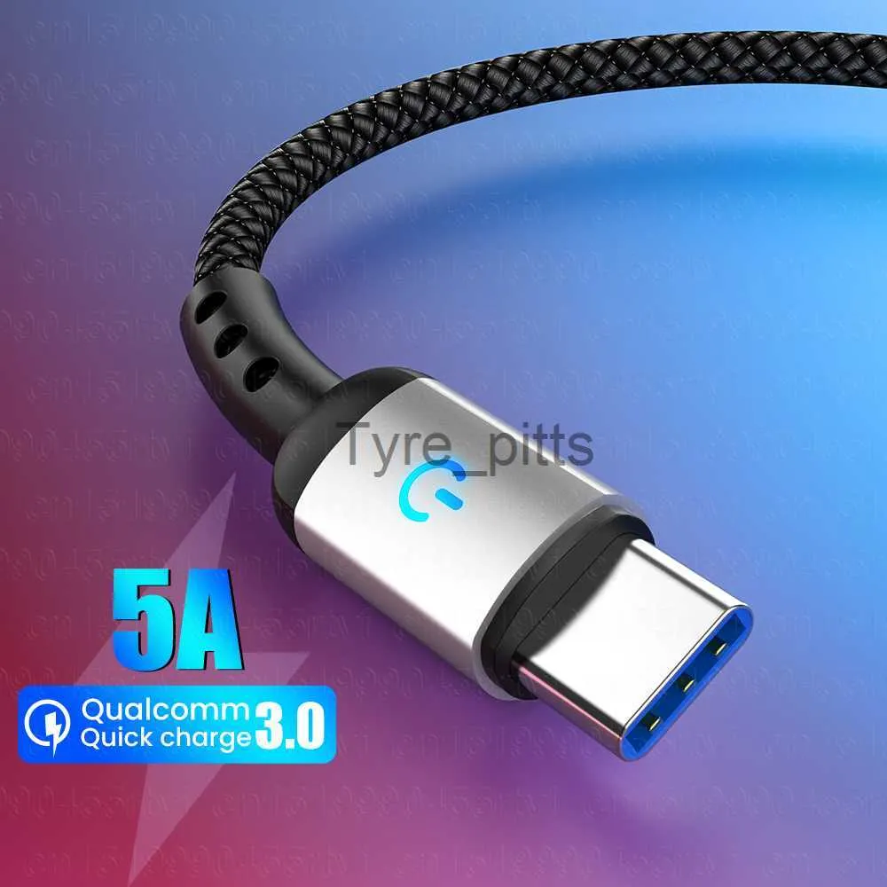 Ładowarki/kable 5A LED LED LIDY KABLE DO XIAOMI REDMI K20 HUAWEI P40 PRO 40W Szybkie ładowarki USB Cord przewód kablowy typ