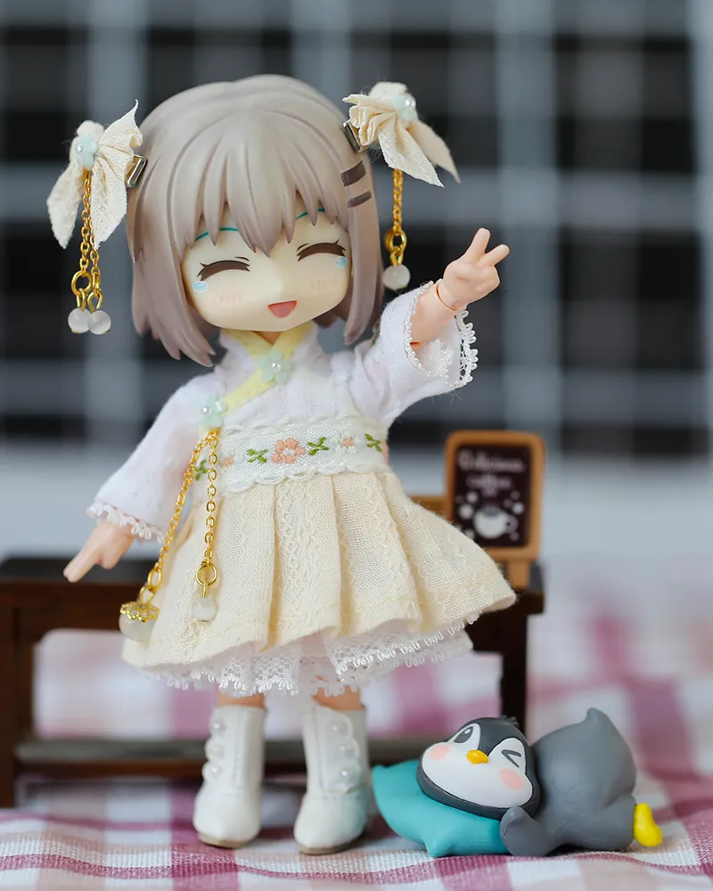 DHgate.com:Ob11 Doll Outfit Kimono Set with Rabbit Shoes for