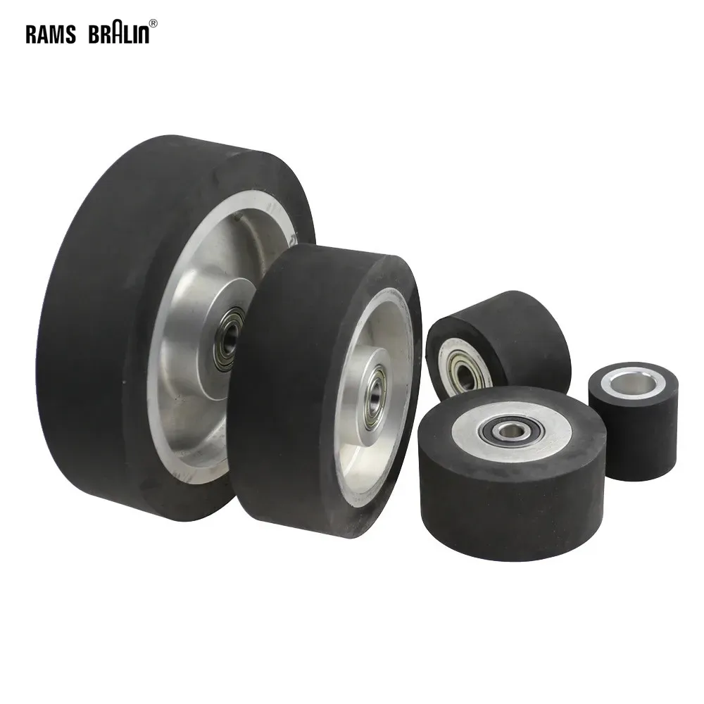 groothandel Smooth Rubber Contact Wheel Belt Grinder vervangende onderdelen Dia. 50mm/2"-200mm/8" LL