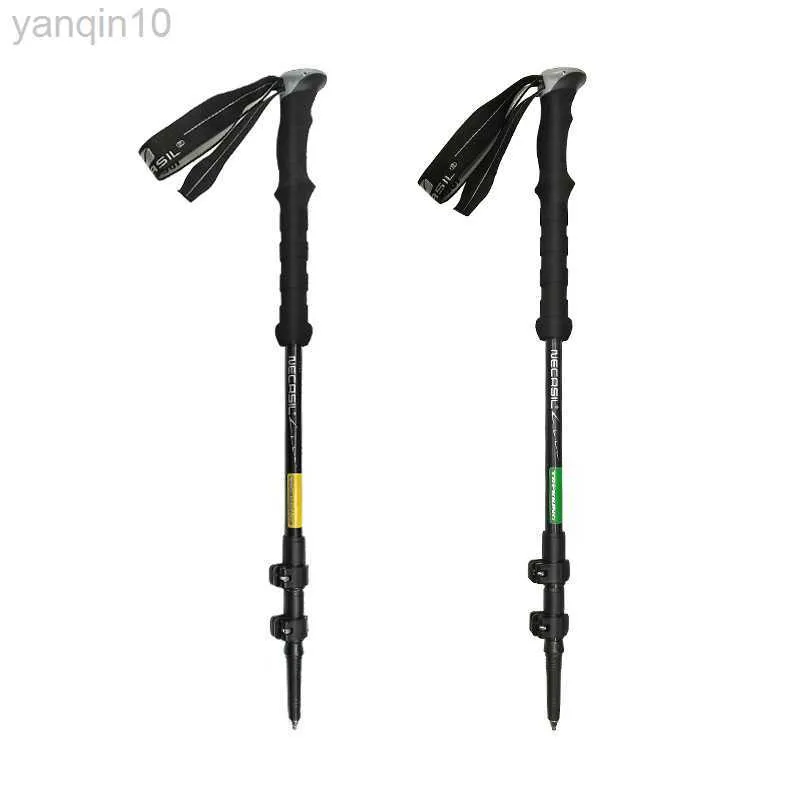 Trekking Poles Trekking Pole Réglable 62-135cm Longueur Alliage Haute Résistance Bois Randonnée Accessoire Camping Randonnée Bâtons De Marche HKD230804