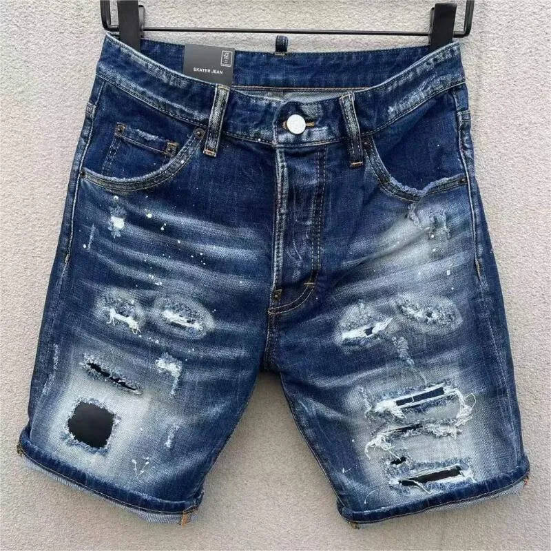 Heren Jeans Mode Gat Kort Trendy MotoBiker High Street Casual Denim Stof Shorts 3008 #