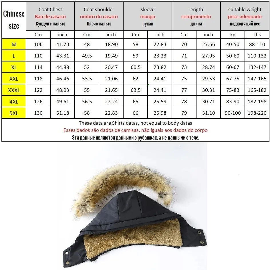 2023 Mens Winter Parka Snow Jackets Men With Fleece Lining, Hooded Fur  Collar, And Plush Lined Design Thick And Warm, Size 5XL For Autumn Work And  Outdoors In Black Style #230803 From