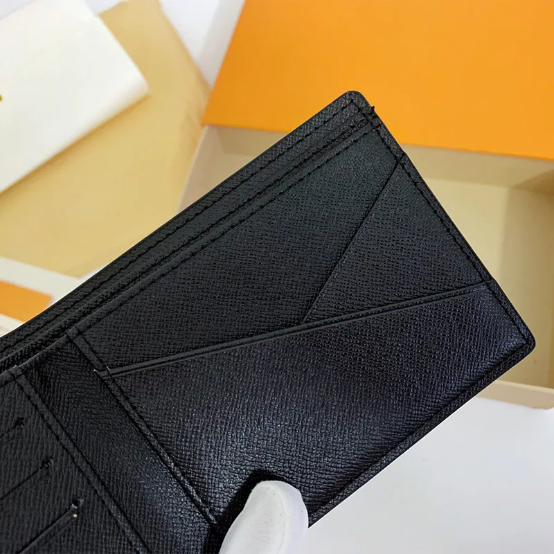 Genuine leather Designers Men plaid wallets designer purses luxury leather short wallet Card Holder wallets classic pocket 5A Genuine leags original box