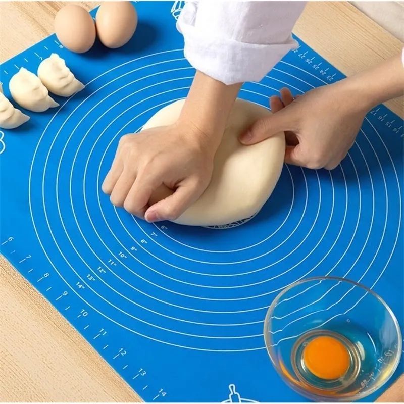 Yuvarlanan Pimler Pasta Kartları Hamur pizzası için büyük fırın mat silikon ped sayfası yapıcı yapımcı tutucu mutfak aletleri 45x60cm 230803