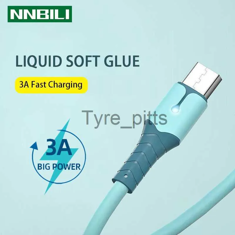 Laddare/kablar Mikro USB -kabel 3A Snabbladdning Likväte Soft Silikonkabel för Samsung S6 Xiaomi Mobiltelefon Mikro USB -laddningsdata CORD X0804