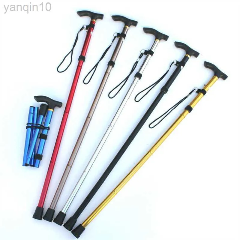 Trekking Poles Walking Stick vandring Trekking Poles Trail Ultralight 4 Section Justerbara käppar Aluminiumlegering Vikning Walking Stick HKD230804