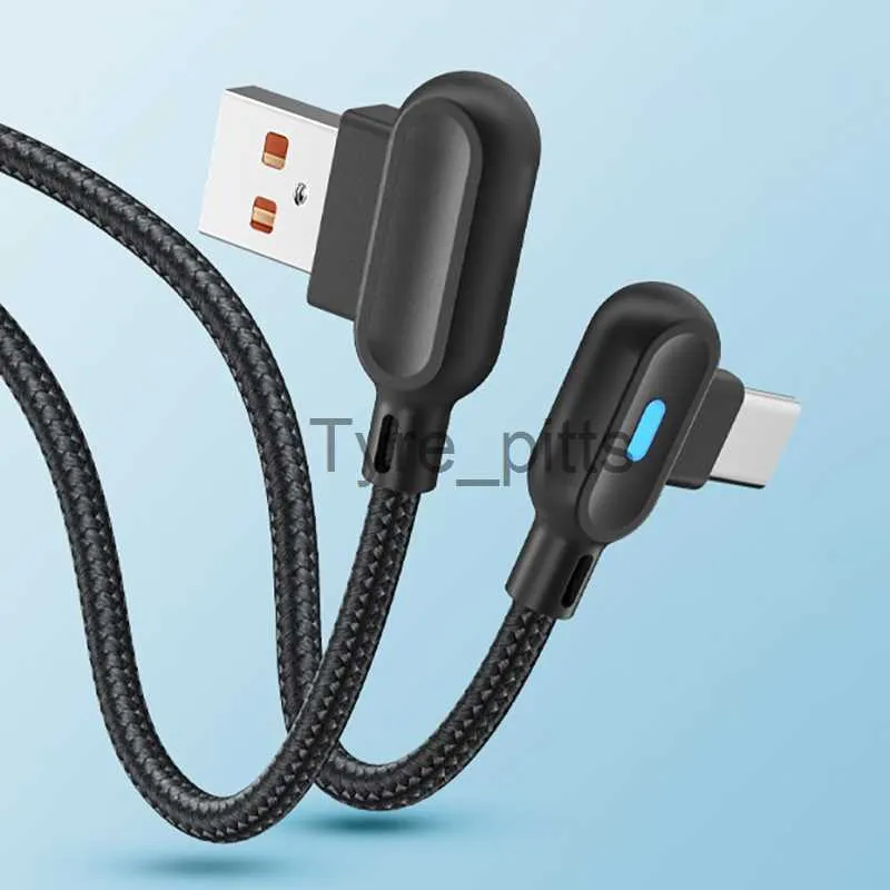 Caricabatterie/Cavi 0.25M Tipo C Micro cavo USB Cavo dati di ricarica Cavo mini portatile corto da 90 gradi Carica per Power Bank Linea di cavi per telefoni cellulari x0804