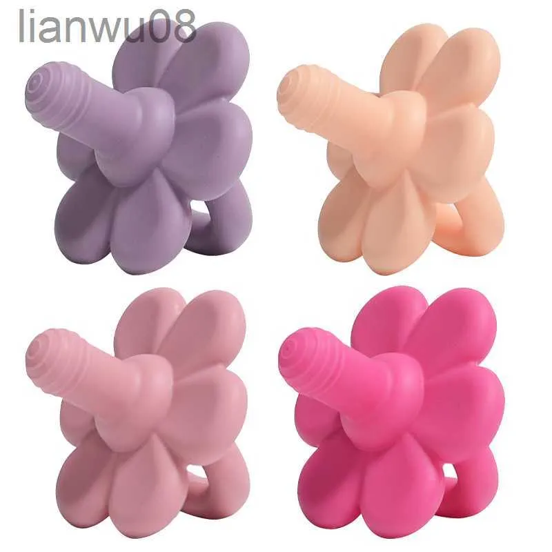 Sucettes # Mignon Bébé Sucette En Silicone Nourrissons Anneau De Dentition Forme De Fleur Fournitures À Mâcher Nouveau-Né Apaiser Mamelon Sucette Sucette Anneau De Dentition Soins Infirmiers x0804