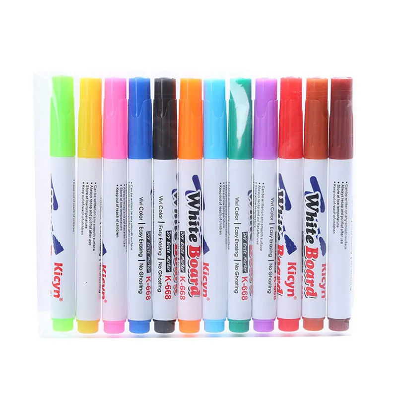 Markers Magical Water Painting Pen Water Floating Doodle Pens Kids Montessori Drawing Markers Early Education Toys Whiteboard Marker 230803