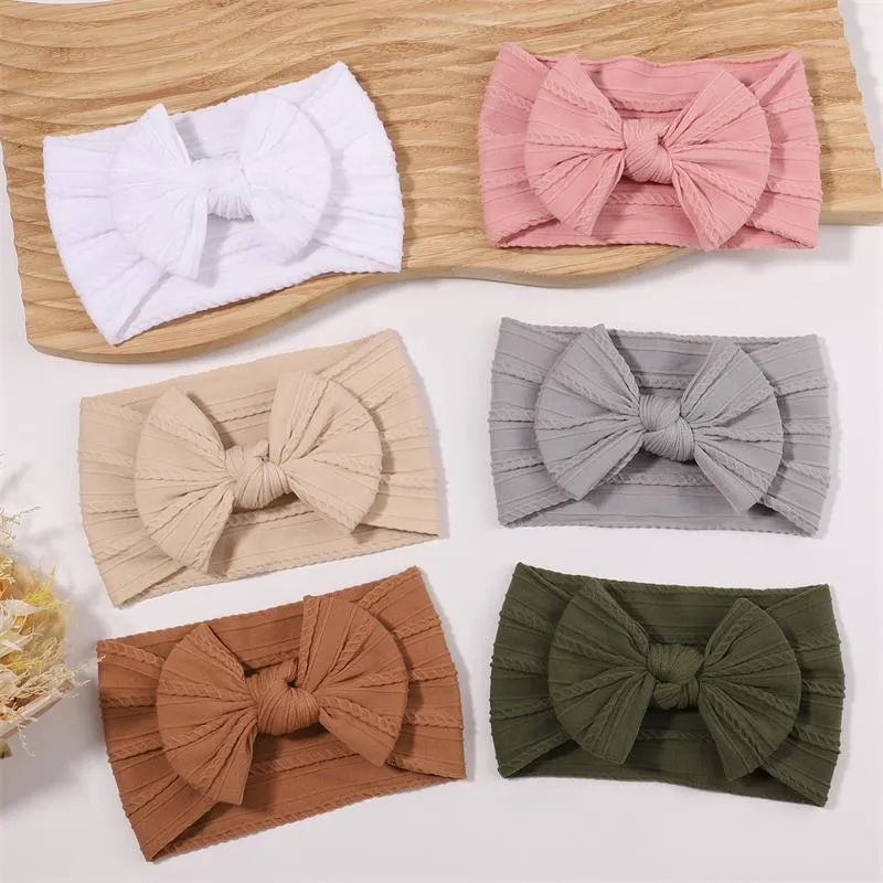 Baby Girls Headband Infant Hair Accessories Bows Newborn Headwear Elastic Gift Toddler Bandage Ribbon Soft Bowknot