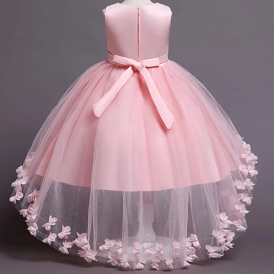 strapless open back dress Amazing butterfly birthday dress (Onion Pink) – babiesfrock main image 1