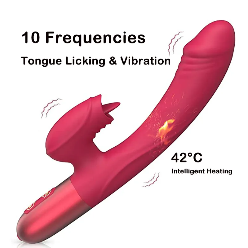 Vibratoren, beheizter Kaninchenvibrator für Frauen, 10 Frequenzen, Klitoris-Vaginal-Stimulation, wasserdicht, realistischer Silikon-Dildo, Sexspielzeug für Erwachsene, 230803