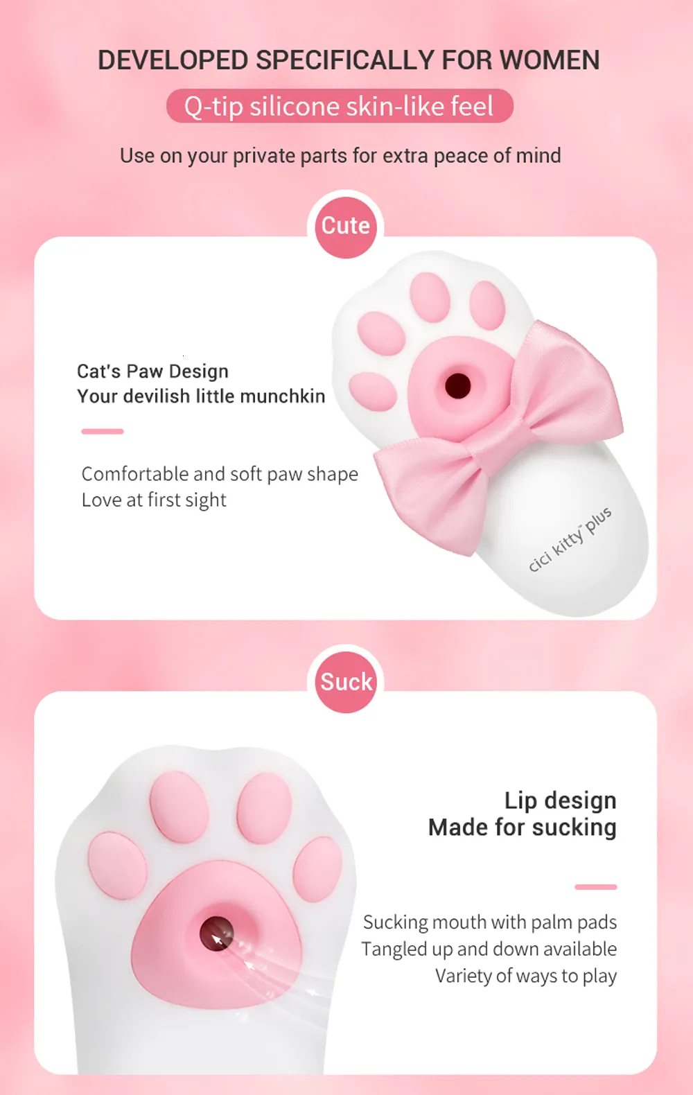 Wibratory OTOUCH CICI KITTY PLUS Clit Sucker wibrator dla kobiet stymulator łechtaczki zasysanie próżniowe żeński maszt_voghion.com