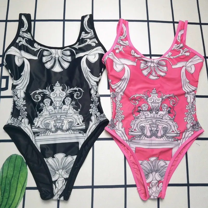 Kvinnors badkläder sexiga enstycken baddräkter kvinnliga rygglösa bodysuits rosa svart monokini badkläder kvinnor baddräkter simning 230803