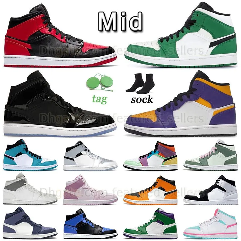 Original Jumpman 1 Mid Basketballschuhe 1s Space Jam Lakers Banned SE Pine Green Herren Damen Sneakers J1 Valentinstag 2023 Diamond Taxi Großhandel Outdoor-Trainer