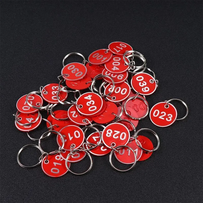 Decorative Objects Figurines Tags Number Key Id Rings Numbers Luggage Identifier Tag Dormitory Bag Numbered 50 1 Chain Disc 230804