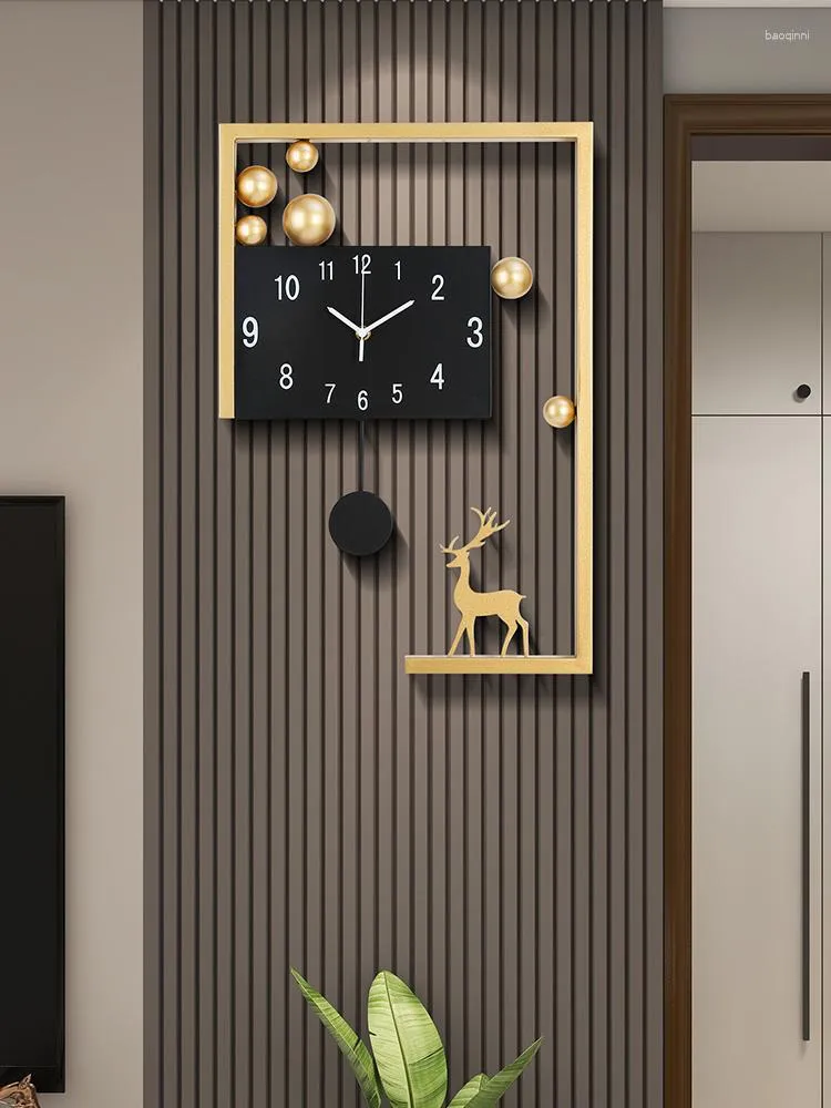 Duvar Saatleri Oturma Odası 3D Sessiz Saat Ev Sallanabilen Dijital Kuvars Saatler Kapalı Koridor Kolye Ev Dekorasyonu