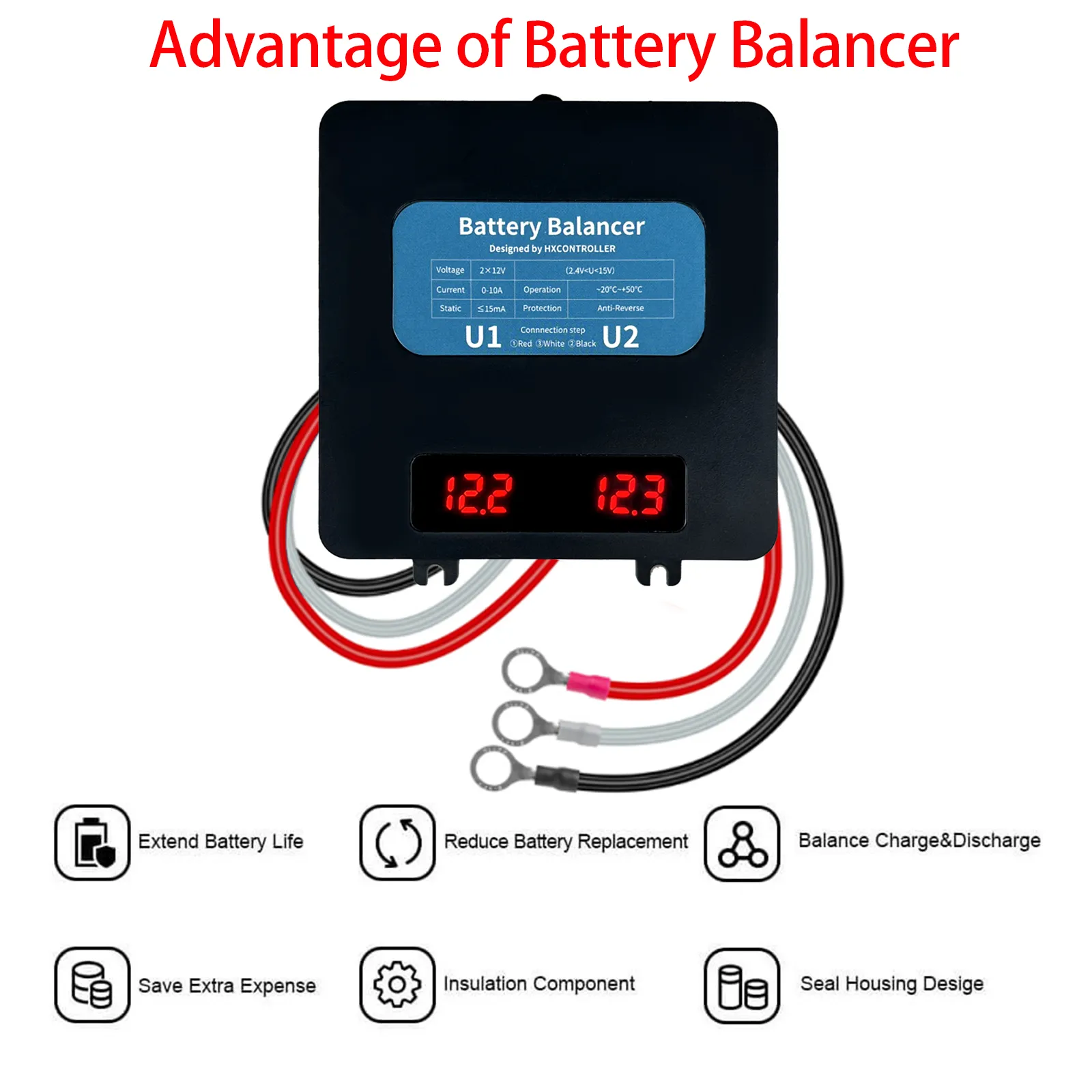 24V LED Display Battery Equalizer For 2x12V Lead Acid Gel/Flood/AGM Battery  Maintainer From Infotgrbelt3, $17.59