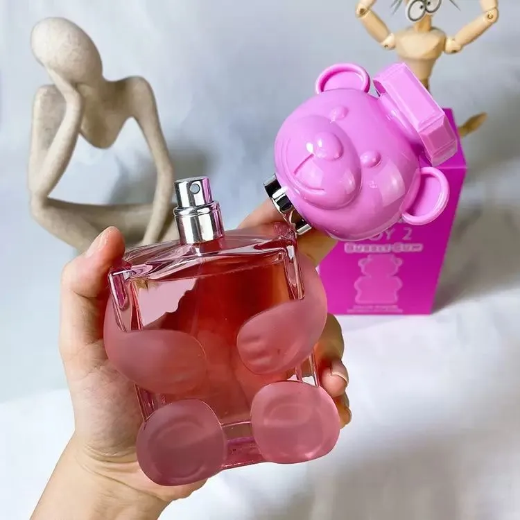 Teddy Bear Parfüm 100ml Bubble Sakız Eau De Parfum 3.4fl.oz Uzun Kalıcı Koku EDP Meyveli Çiçek Notları Kadın Koku Oyuncak Boy Köln Sprey Hızlı