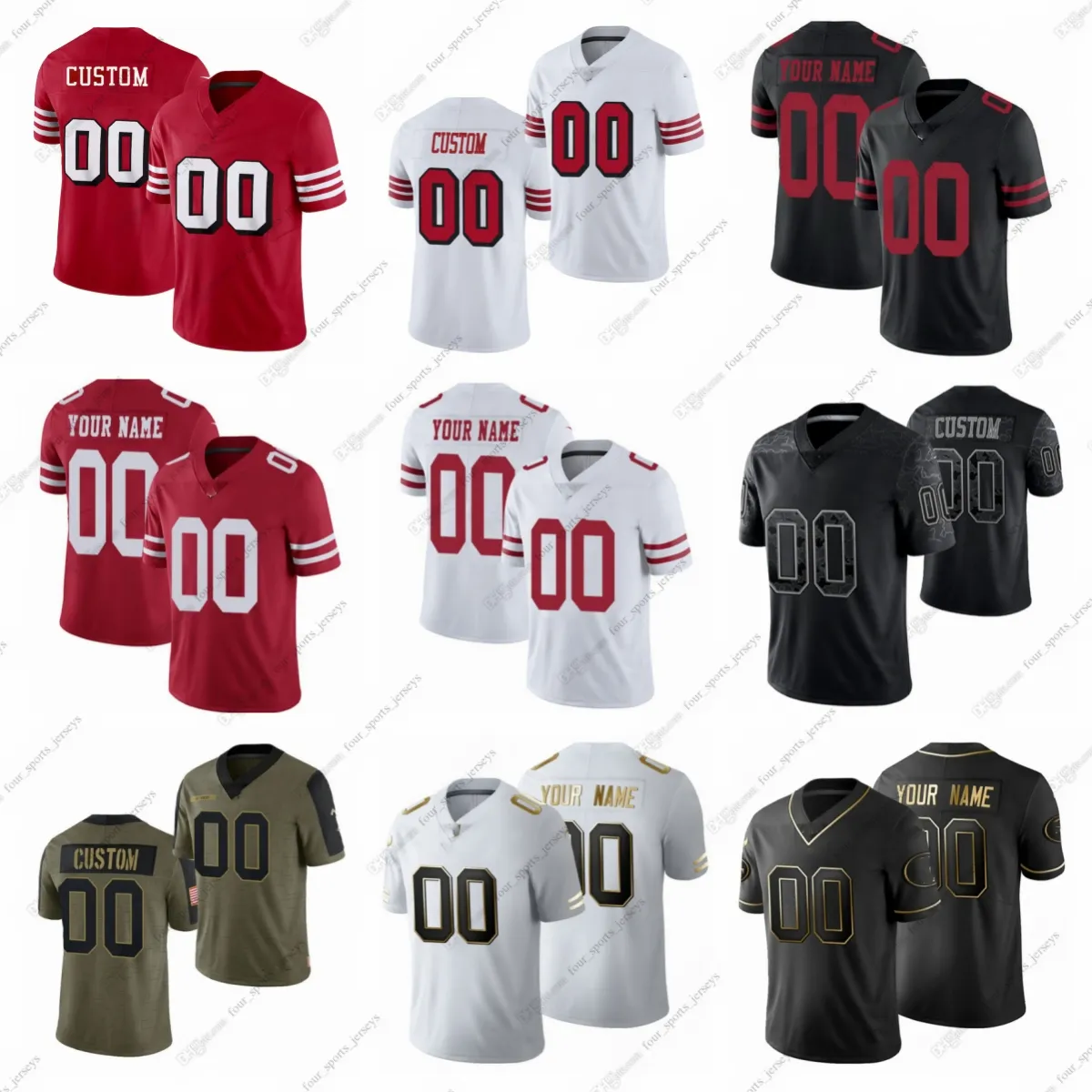 23 Christian McCaffrey Football Jerseys Trey Lance George Kittle Nick Bosa Fred Warner Jimmy Garoppolo Kyle Juszczyk Deebo Samuel